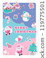 Retro and pop Christmas cards 119775501