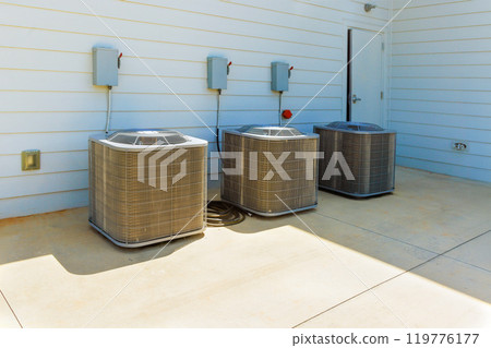 Install condensing units on an external cooling system in order to remove heat, moisture from an indoor environment Install condensing units on an external cooling system in order to remove heat, moisture from an indoor environment 119776177