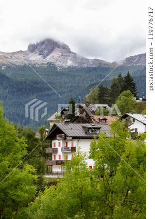 Summer scenery of Cortina d'Ampezzo, Italy Summer scenery of Cortina d'Ampezzo, Italy 119776717