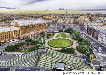 Panoramic view over St. Petersburg, Russia, from St. Isaac's Cathedral Panoramic view over St. Petersburg, Russia, from St. Isaac's Cathedral 119776830