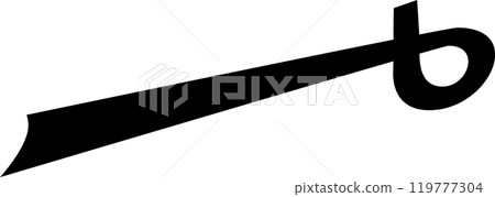 Bold black calligraphy brush stroke creating an abstract shape on a white background, adding modernity and sophistication Bold black calligraphy brush stroke creating an abstract shape on a white background, adding modernity and sophistication 119777304