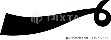 Black ribbon banner gracefully forms the number six, perfect for birthday or anniversary designs. Ideal for elegant celebration projects Black ribbon banner gracefully forms the number six, perfect for birthday or anniversary designs. Ideal for elegant celebration projects 119777314