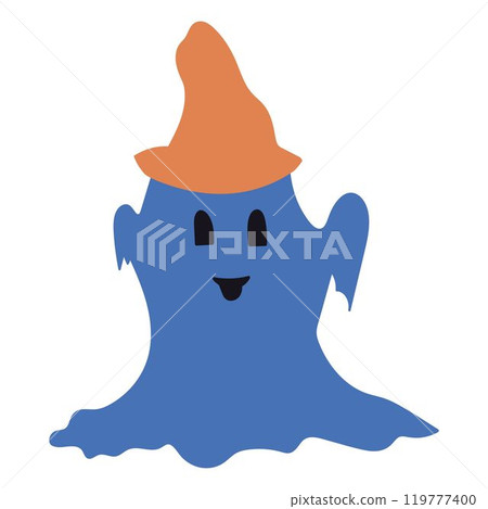 Cute ghost. Vector cartoon character illustration. 119777400