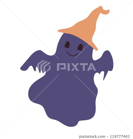 Cute ghost. Vector cartoon character illustration. 119777401