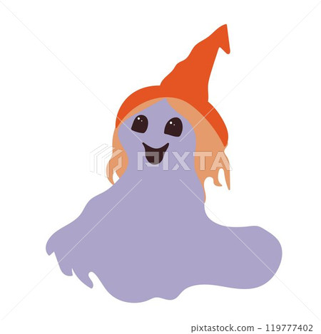 Cute ghost. Vector cartoon character illustration. 119777402