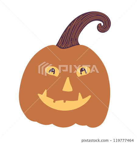 Halloween vector design element. Cute pumpkin. 119777464