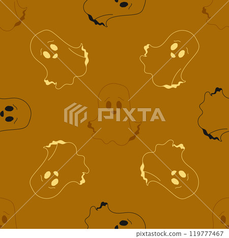 Seamless vector pattern. Halloween design. Vector illustration Seamless vector pattern. Halloween design. Vector illustration 119777467