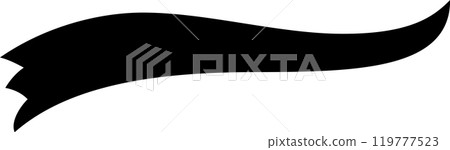 Simple black waving ribbon banner, perfect for emphasizing a title or adding a touch of dynamism to a design. The minimalist style makes it versatile for various projects Simple black waving ribbon banner, perfect for emphasizing a title or adding a touch of dynamism to a design. The minimalist style makes it versatile for various projects 119777523
