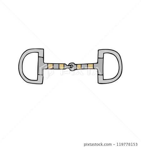 Vector hand drawn horse equestrian bit Vector hand drawn horse equestrian bit 119778153