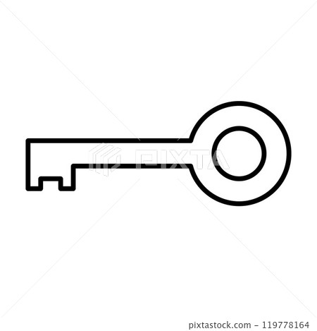 Vector flat outline key 119778164
