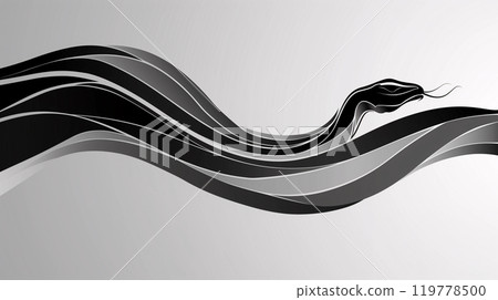 Japanese modern snake year graphic material 119778500