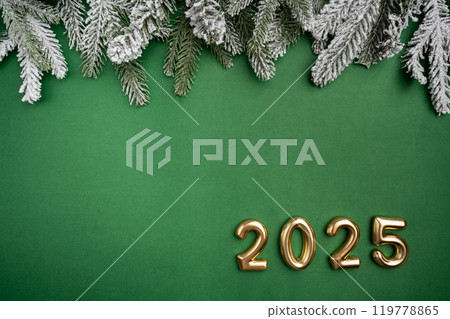 Christmas and Happy New background 119778865