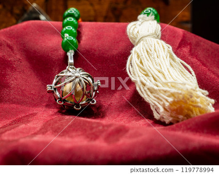 Pomander or Pomme D'Ambre Exhibition, Medieval Scented Ambergris Object Pomander or Pomme D'Ambre Exhibition, Medieval Scented Ambergris Object 119778994