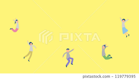 人們跳躍的插圖 119779395