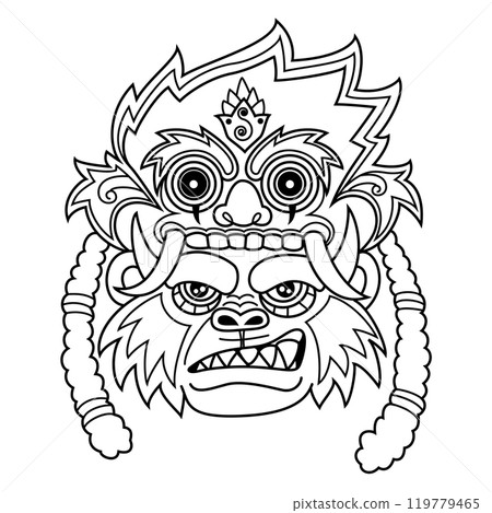 tattoo style black and white illustration of a gorilla art. Hand drawn gorilla tattoo. line drawing coloring book vector. 119779465