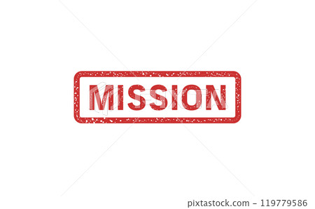 MISSION (mission) red stamp 119779586