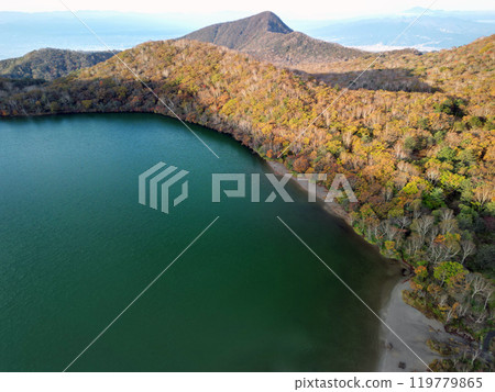 鳥瞰赤城山和大沼 鳥瞰赤城山和大沼 119779865