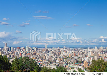 札幌市的遠景(從旭山紀念公園) 札幌市的遠景(從旭山紀念公園) 119779896
