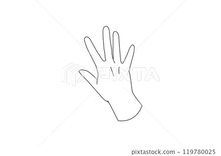 Hand counting numbers right hand hand sign back of hand Hand counting numbers right hand hand sign back of hand 119780025