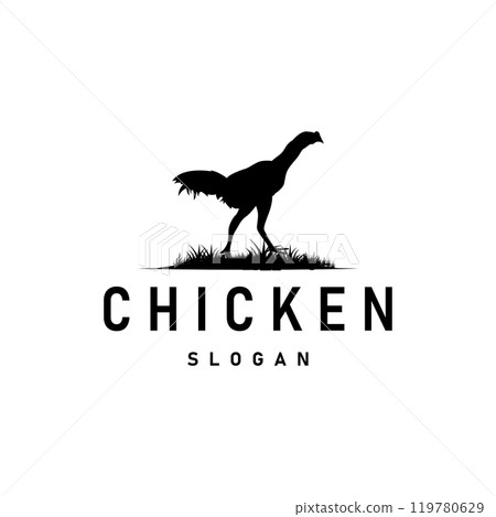 Chicken Logo, For Roast Chicken Restaurant, Farm Vector, Simple Minimalist Design For Restaurant Food Business Chicken Logo, For Roast Chicken Restaurant, Farm Vector, Simple Minimalist Design For Restaurant Food Business 119780629