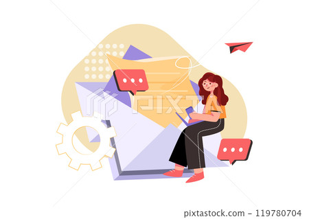 Email Email Marketing Illustration concept. Flat illustration isolated on white backgroundMarketing Illustration concept. Flat illustration isolated on white background Email Email Marketing Illustration concept. Flat illustration isolated on white backgroundMarketing Illustration concept. Flat illustration isolated on white background 119780704