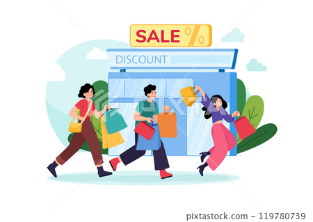 Customer Loyalty Illustration concept. Flat illustration isolated on white background 119780739