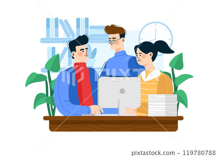 Teamwork on the project 119780788