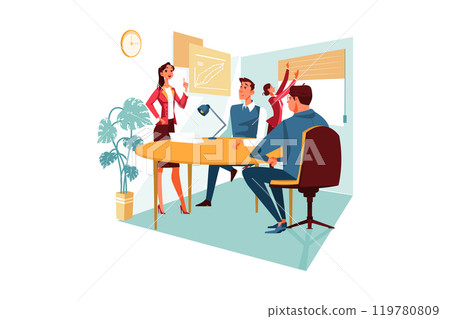Business team meeting in the office Business team meeting in the office 119780809