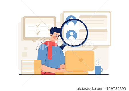 Man Searching For Marketing Agent Man Searching For Marketing Agent 119780893