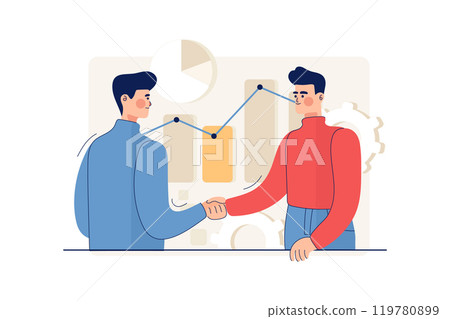 Customer Handshaking With Marketing Agent 119780899