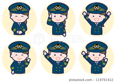 Pilot female pose set_01 119781422