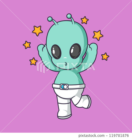 Cute aliens dance happily with the stars Cartoon Vector Icon Illustration. Scene holiday Icon Concept Isolated Premium Vector Cute aliens dance happily with the stars Cartoon Vector Icon Illustration. Scene holiday Icon Concept Isolated Premium Vector 119781876
