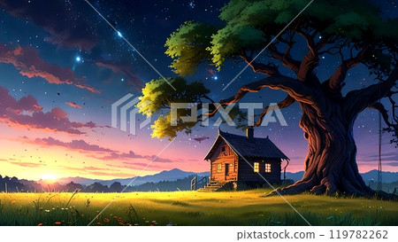 Beautiful natural scenery at night Beautiful natural scenery at night 119782262
