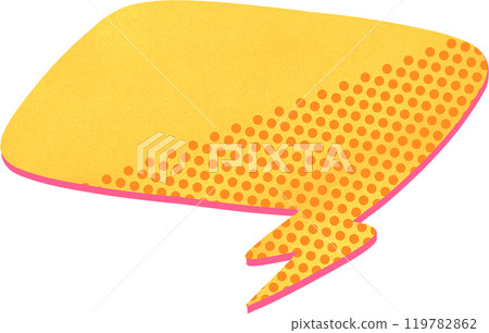 Post-it note shape in pop art style, yellow,digital paiting illustration 119782862