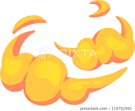 yellow smoke shape,digital paiting illustration yellow smoke shape,digital paiting illustration 119782992