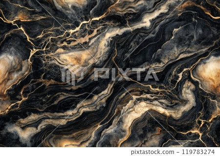 Marble alcohol ink Dusty pastel, neutral and golden marble. Alcohol ink imitation. Abstract waves, lines. 119783274