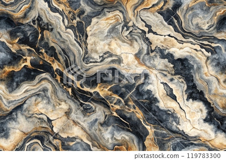 Marble alcohol ink Dusty pastel, neutral and golden marble. Alcohol ink imitation. Abstract waves, lines. 119783300