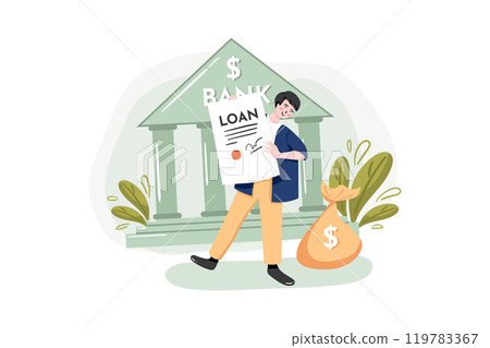 Applying For Loan At The Bank. Applying For Loan At The Bank. 119783367