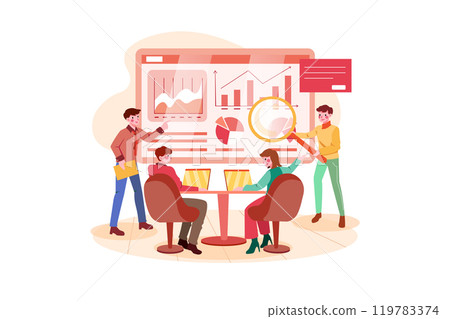 Marketing Team Discussing Market Trends In Meeting. 119783374