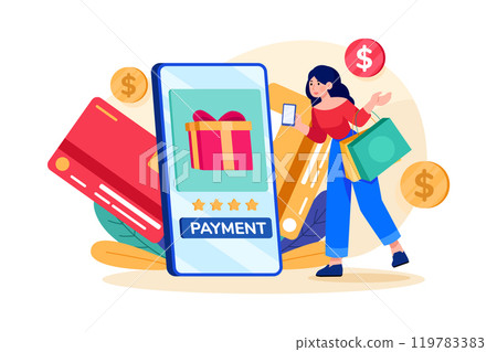 Cashless Payment With Bank Card Cashless Payment With Bank Card 119783383