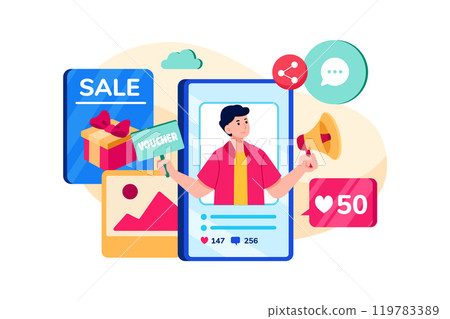 Social Media Promotion For Offline Store Social Media Promotion For Offline Store 119783389