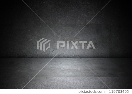 Surface of black concrete floor on room. Abstract texture with smoke 119783405