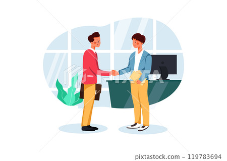Customer Handshaking With Marketing Agent 119783694