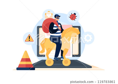 Computer Trojan Horse Attack 119783861