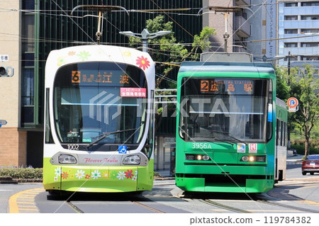 [廣島電鐵] 1000型、3950型（幹線：稻荷町電車站） 119784382