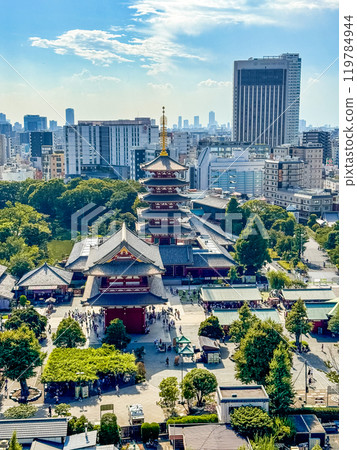 Senso-ji temple by day in Asakusa, Taito City, Tokyo, Japan Senso-ji temple by day in Asakusa, Taito City, Tokyo, Japan 119784944