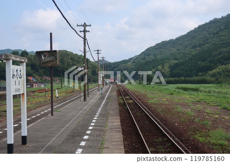 Kiha leaving Shinome Station 119785160