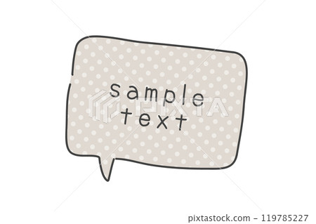 Simple hand-drawn polka dot speech bubble Simple hand-drawn polka dot speech bubble 119785227