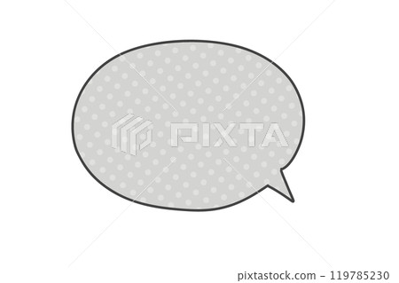 Simple hand-drawn polka dot speech bubble Simple hand-drawn polka dot speech bubble 119785230