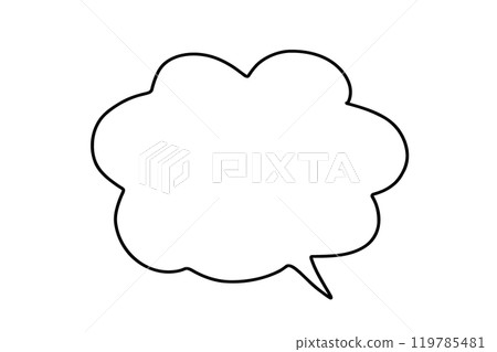 Simple speech bubble illustration material Simple speech bubble illustration material 119785481